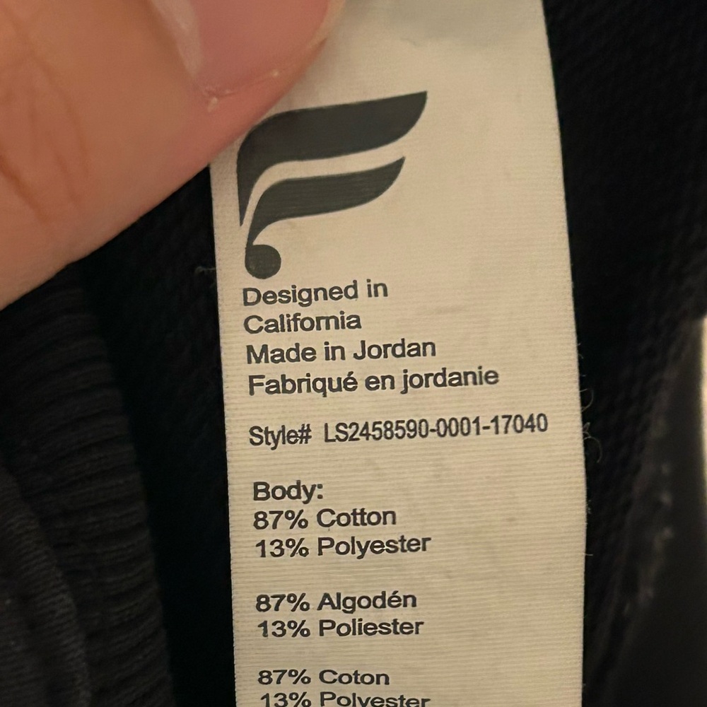 Fabletics Year Round Terry Off Shoulder Sweatshirt in Black - M - Picture 10 of 12